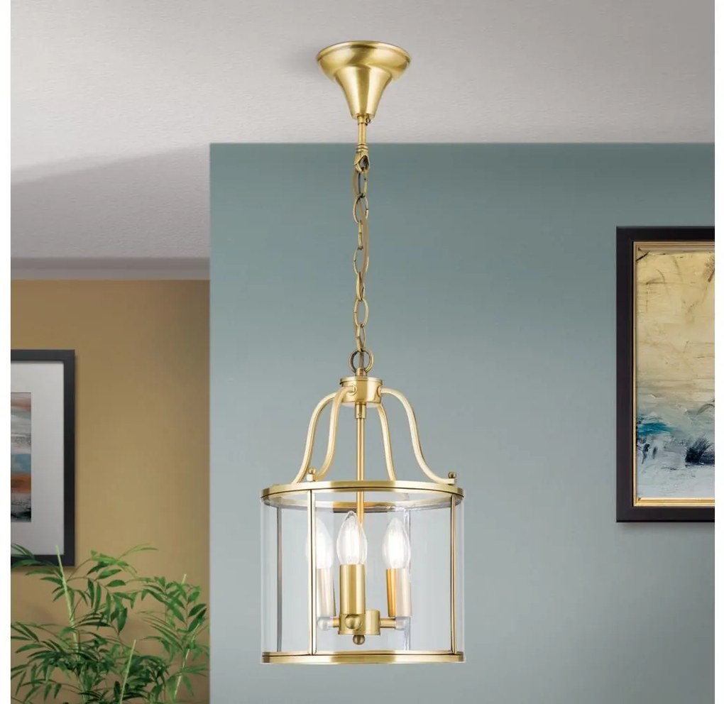 Orion - Lustră cu lanț BRUNO 3xE14/40W/230V Ø 25 cm aurie