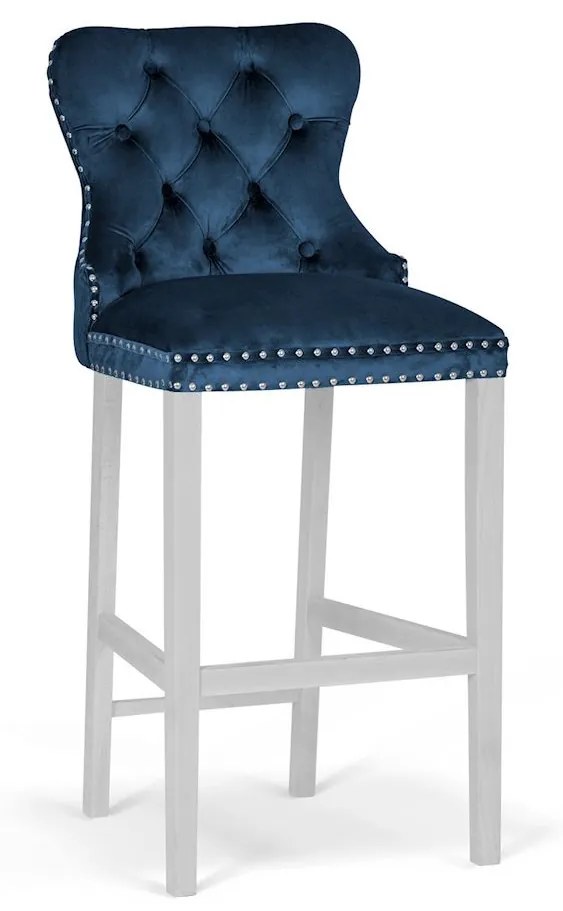 Scaun Bar Madame Bleumarin/Alb BL86 L70 cm