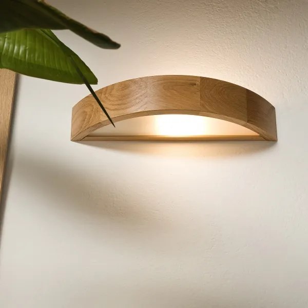 Brilagi - Aplica de perete LED RGBW reglabilă CARVALHO 1xE27/9W/230V Wi-Fi, stejar