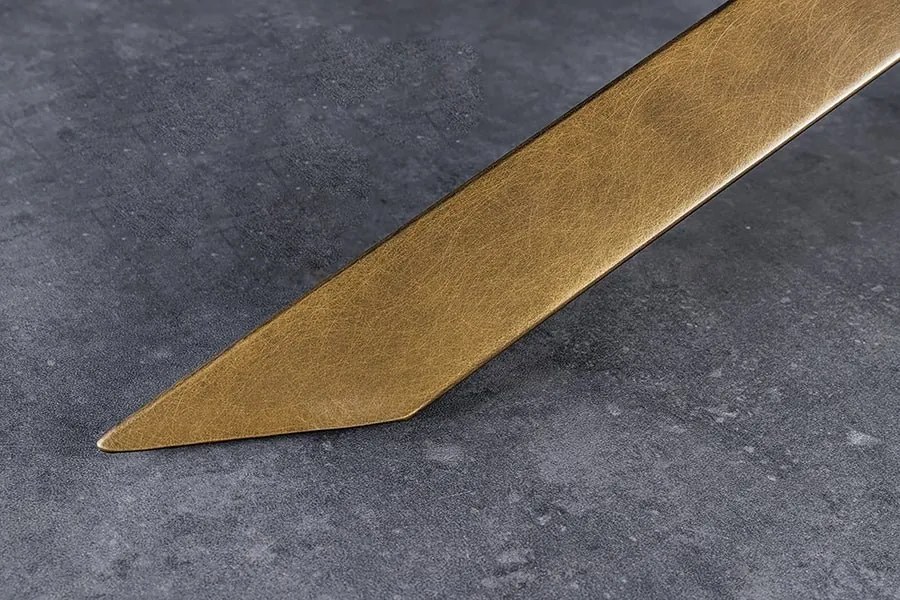 Masa ovala SCULPTURE 280cm metal bronz, ceramica alb, gri, maro