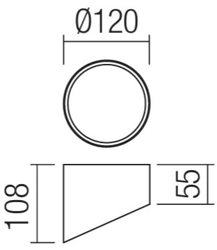 Redo 01-1627 - Spot LED UTO, 12W, 230V, Ø 12 cm, alb