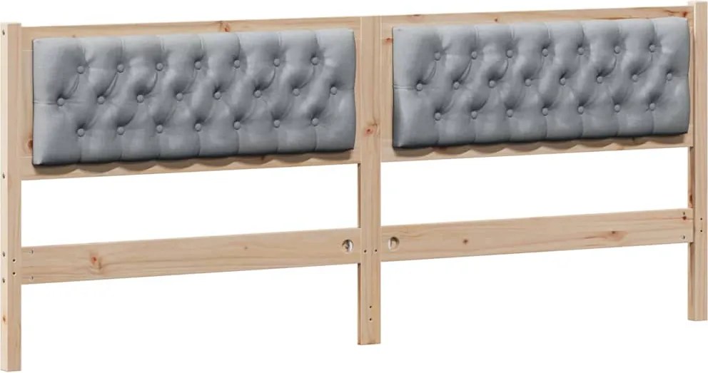 vidaXL Tăblie cap Altele Maro și gri deschis 200 cm Lemn masiv de pin