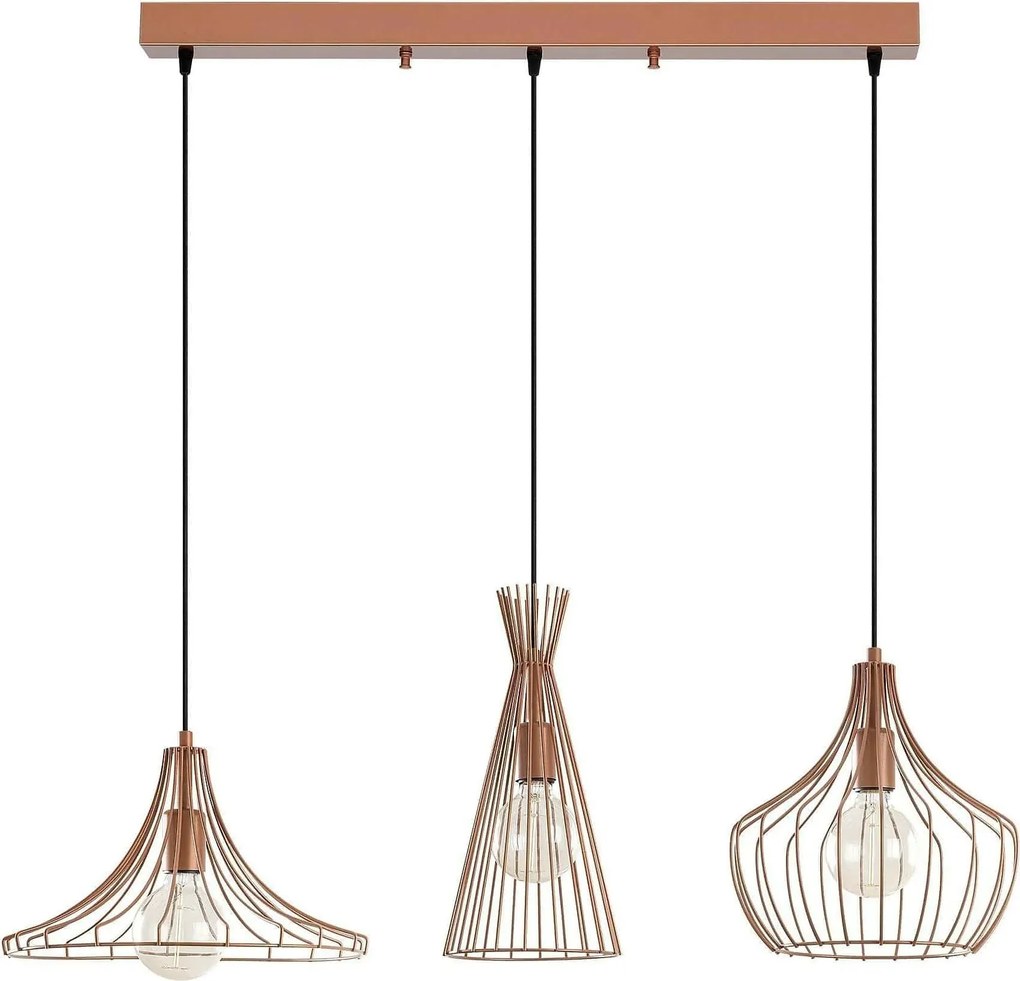Lustra MEZOPOTAMYA N-1285, auriu-rose, metal, 110x37x122 cm