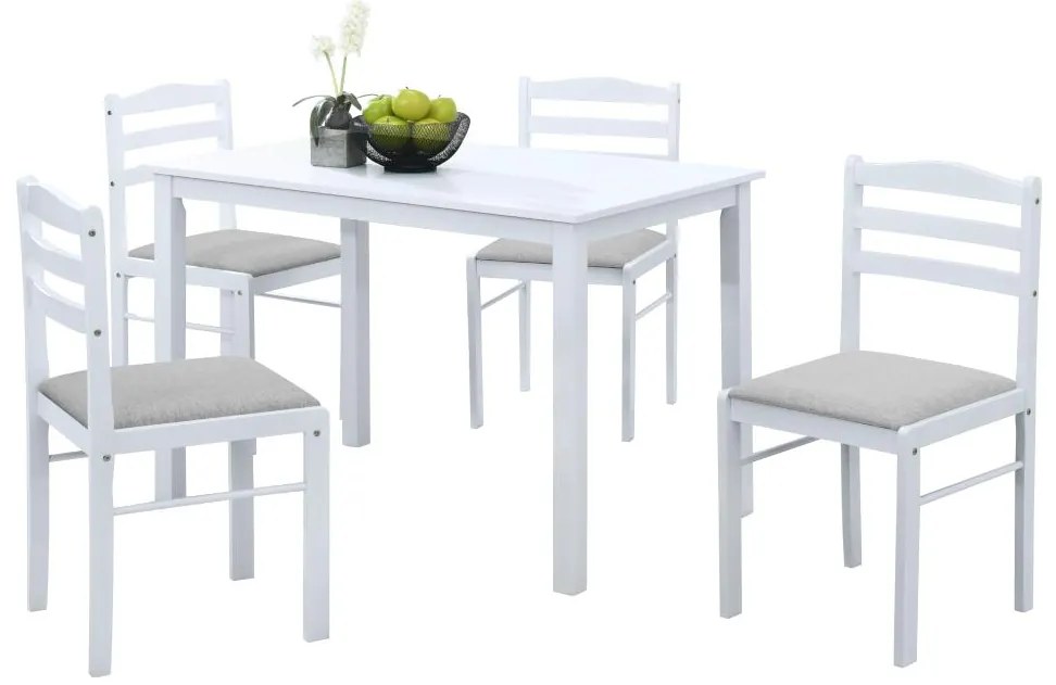 Set mobilier sufragerie Sesiones (alb + bej gri) (pentru 4 persoane). 1116505