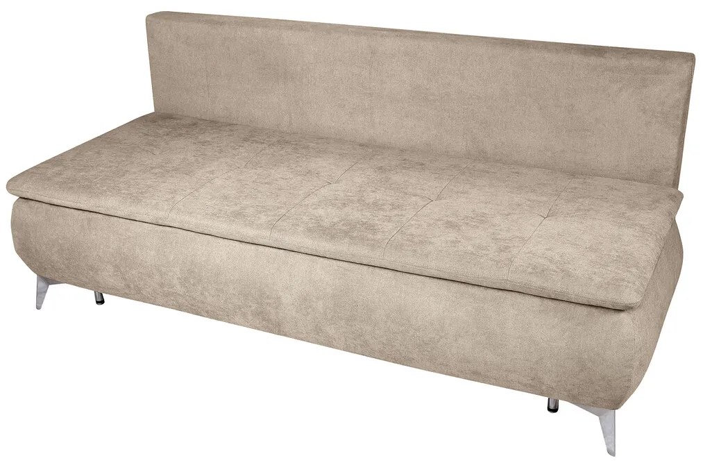Canapea extensibila Sofie, cu lada pentru depozitare, 3 locuri, 203x92x86 cm, Bej