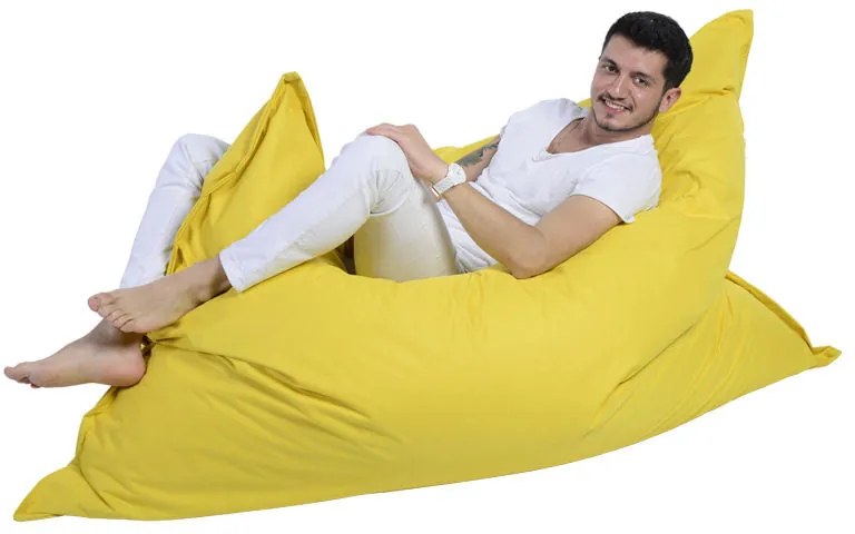 Fotoliu puf pentru grădină Giant Cushion 140x180 - Yellow