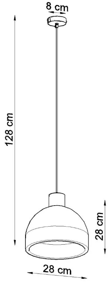 Lustră gri deschis ø 28 cm Filippo – Sollux