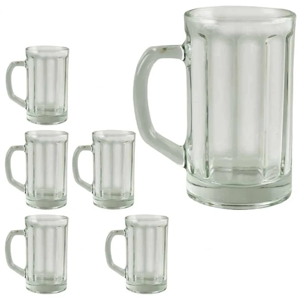 Set 6 halbe de bere, 250 ml, Transparent