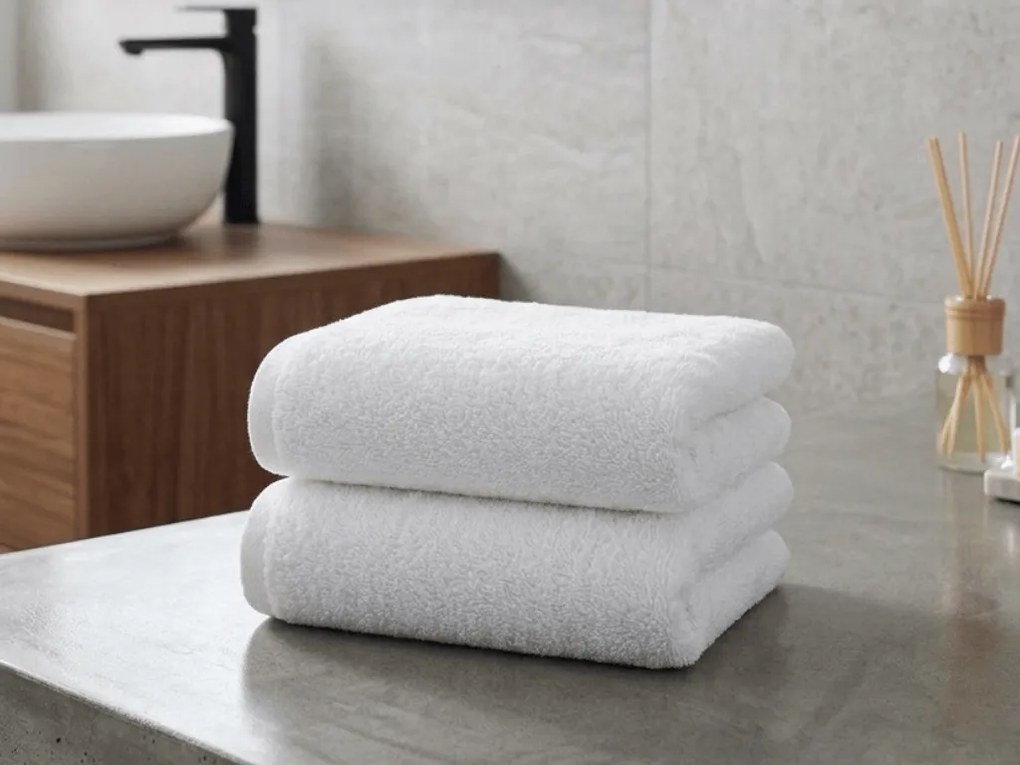 Prosop MONEA 50x100 cm alb, 100% bumbac