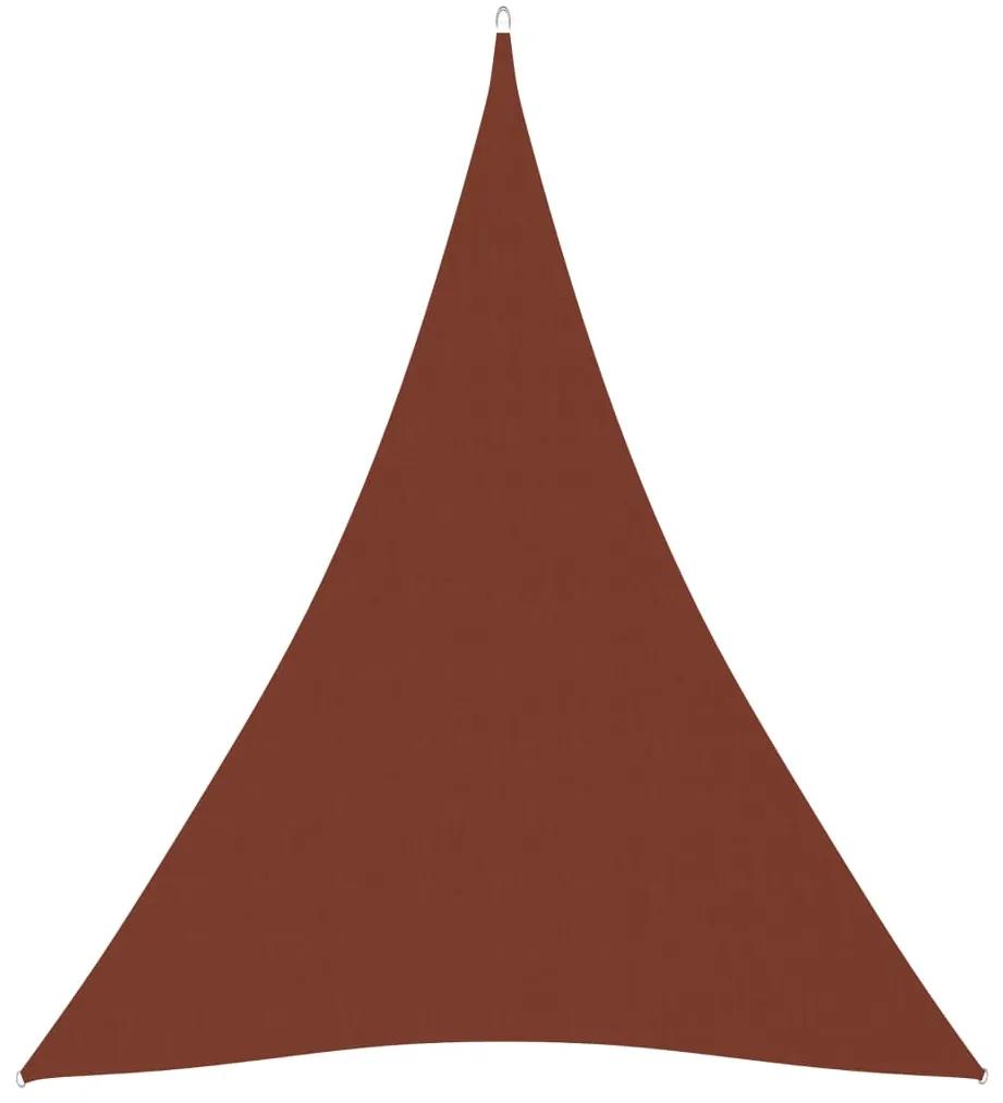 Parasolar, caramiziu, 5x6x6 m, tesatura oxford, triunghiular Terracota, 5 x 6 x 6 m