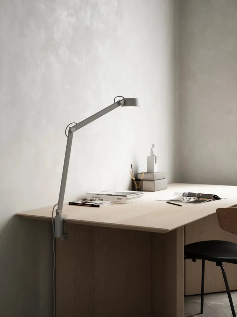 Lampa 3 in 1, lampa de birou sau aplica de perete moderna NOBU gri