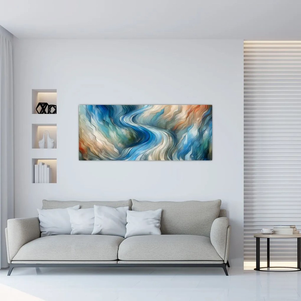 Tablou - Curent abstract (120x50 cm)