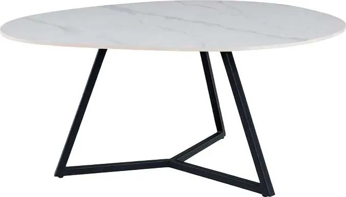 Masuta de cafea cu blat ceramic alb MARVELOUS 90cm