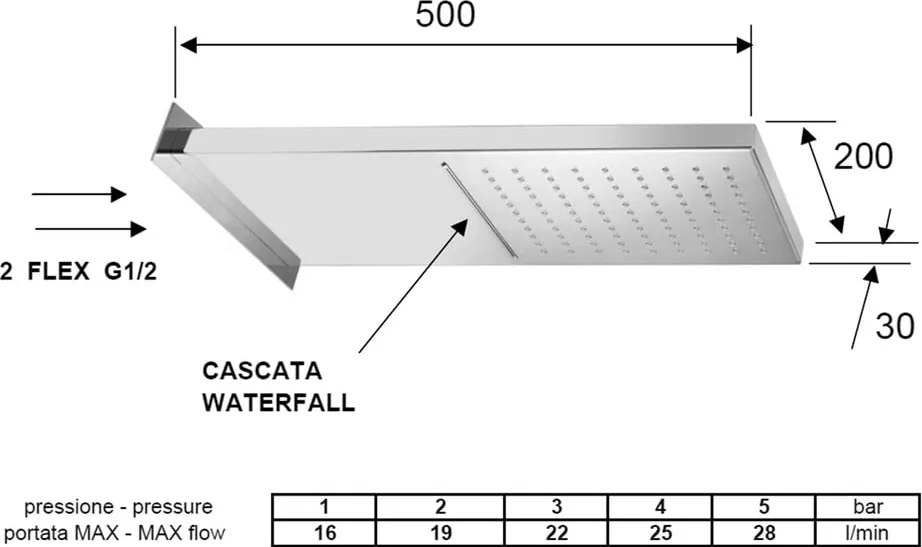Cap de duș argintiu lucios din oțel inoxidabil – Sapho