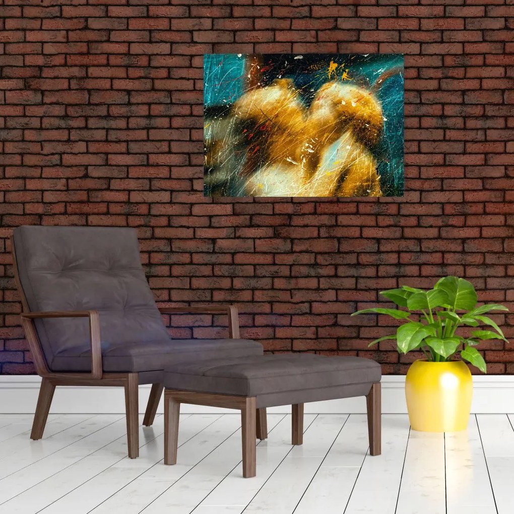 Tablou - Îngerii sărutăndu-se (70x50 cm)