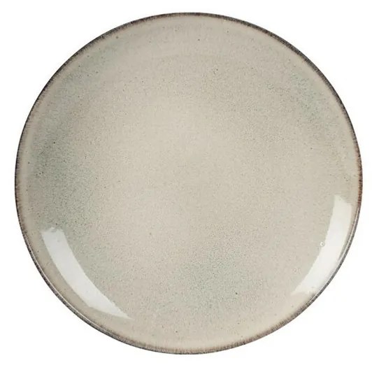 Farfurie întinsă din gresie ceramică Glaze, diametru 27,8 cm, bej