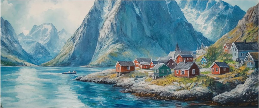 Tablou - Sat norvegian (120x50 cm)