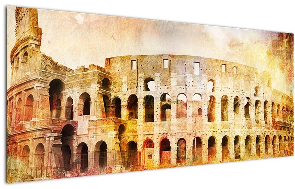 Tablou - Pictură digitală, Colosseum, Roma, Italia (120x50 cm)