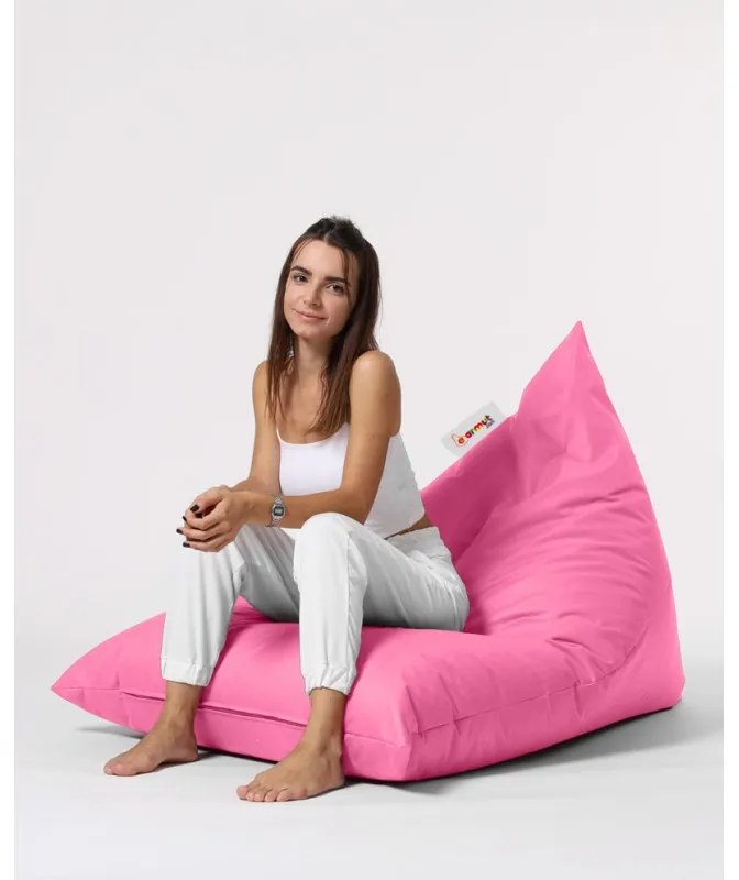 Fotoliu Puf Bean Bag Pyramid Big Bed Pouf - Pink