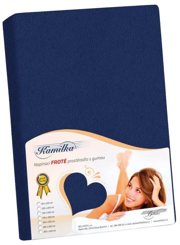 Bellatex Cearșaf din bumbac, albastru marin, 90 x 200 cm