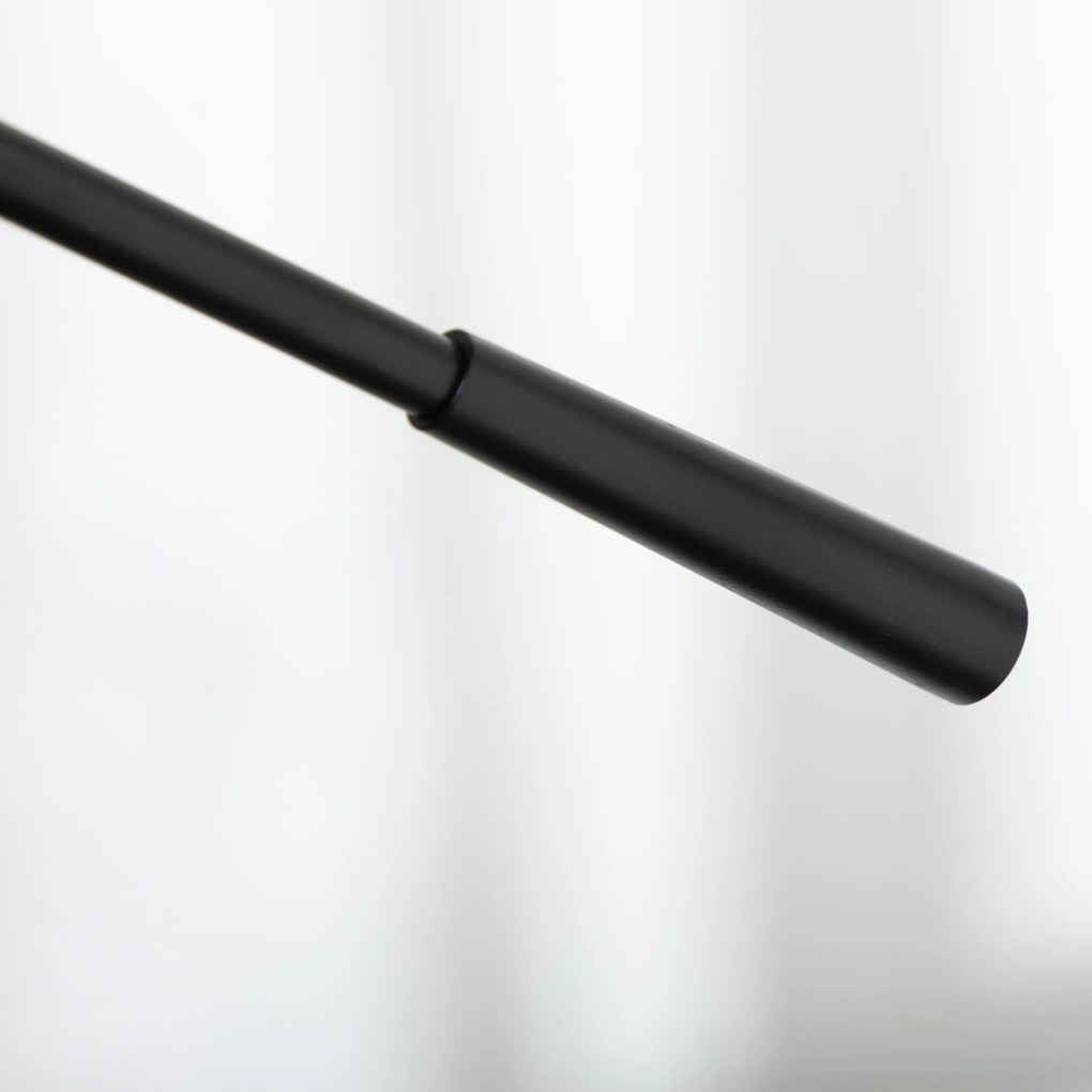 HOMCOM Lampadar de podea pentru living 40 W înălțime ajustabilă, abajur și braț pivotant, comutator la picior, soclu E27, negru | Aosom Romania