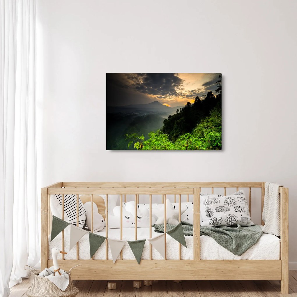 Tablou - peisaj montan verde (90x60 cm)