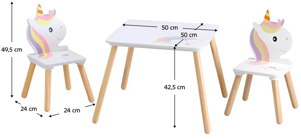 Set pentru copii 1+2, motiv unicorn, SAVER TYP 1