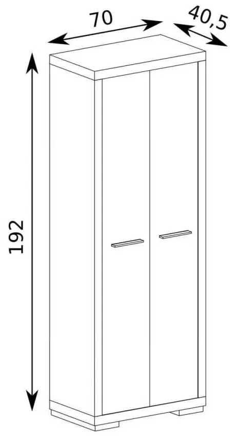 Dulap cu rafturi Vega 35 (Stejar santana deschis). 1055480
