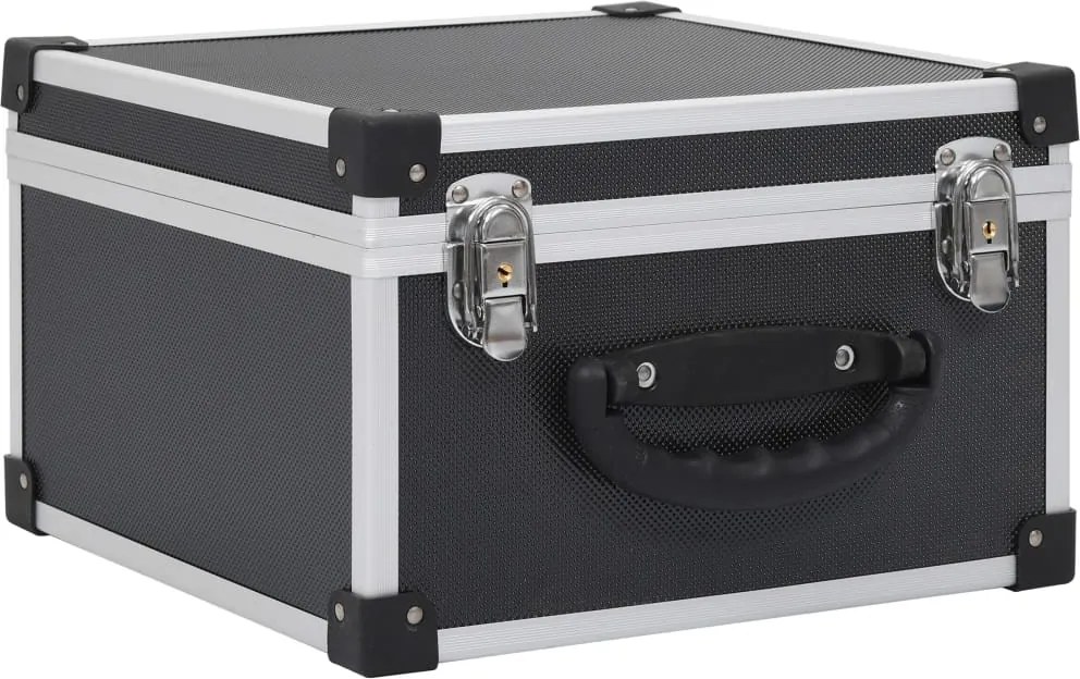 vidaXL Casetă pentru 40 CD-uri, negru, aluminiu ABS