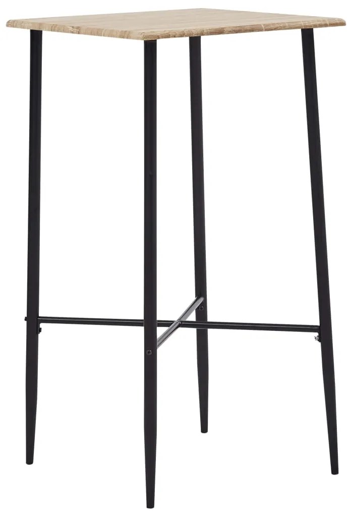 3050047 vidaXL Set mobilier de bar, 3 piese, maro, piele ecologică