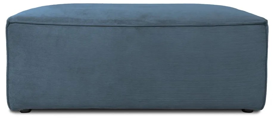 Taburet modular albastru cu tapițerie din catifea reiată Sting – Scandic