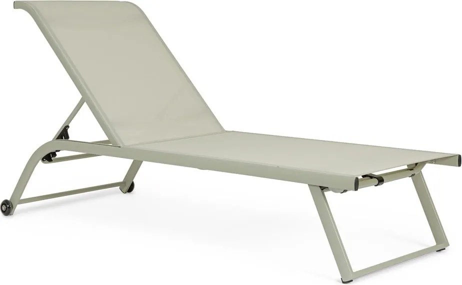 Șezlong de grădină taupe din metal Taylor – Bizzotto