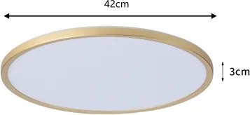 Brilagi - Lampă LED ULTRA SLIM pentru baie, 24W/230V, Ø 42 cm, auriu, IP54