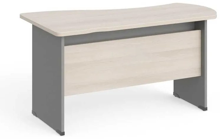 Birou de colt Manager 140 x 80 cm, dreapta, salcâm deschis / gri