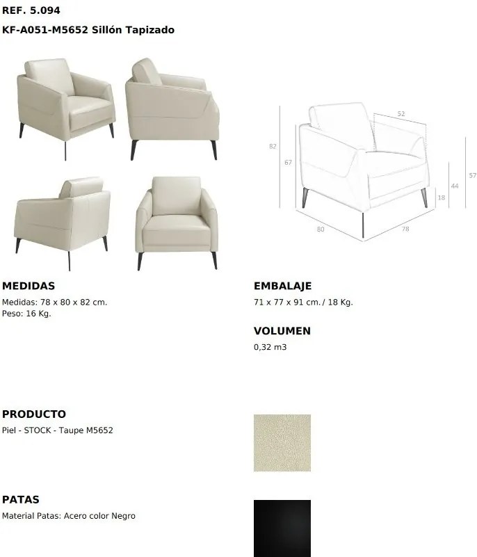 Fotoliu elegant design italian Ardath