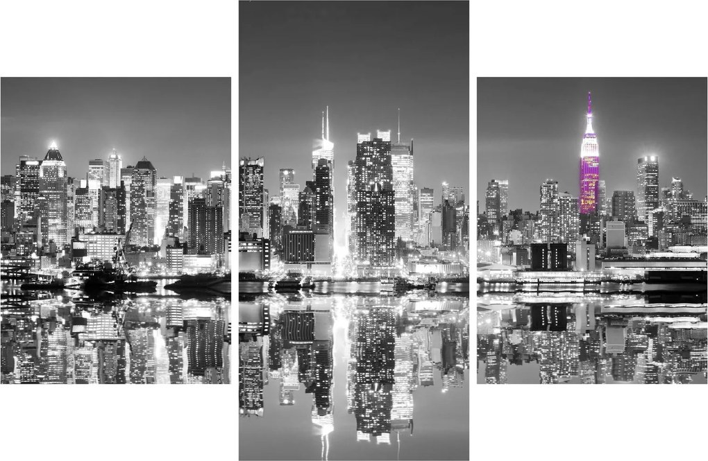 Tablou - New York și zgârie-norii mov (90x60 cm)