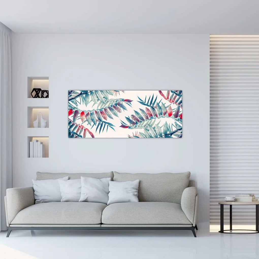 Tablou - Frunze tropicale (120x50 cm)