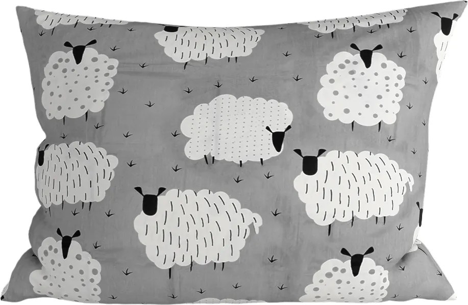 Fata de perna din policoton SHEEP POLY 70x90 cm, gri