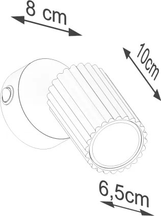 Brilagi - Aplică spot LED de perete CRESTO 1xGU10/10W/230V roșu