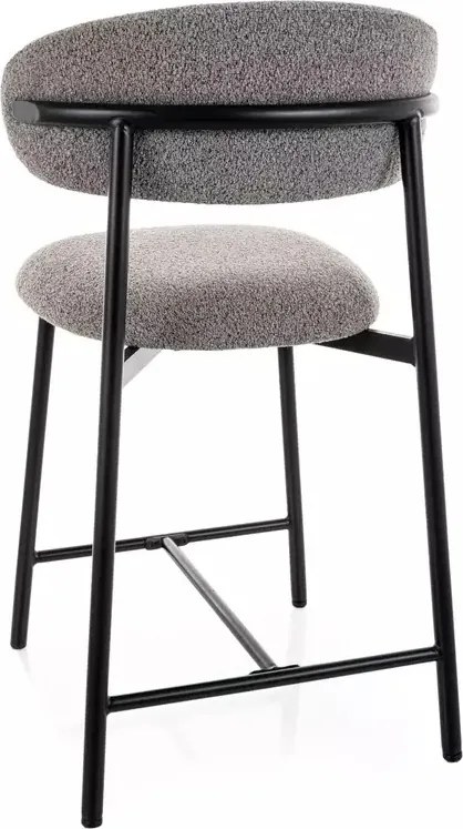 Scaun de bar Elton H-2 Noelle gri 232 / negru mat