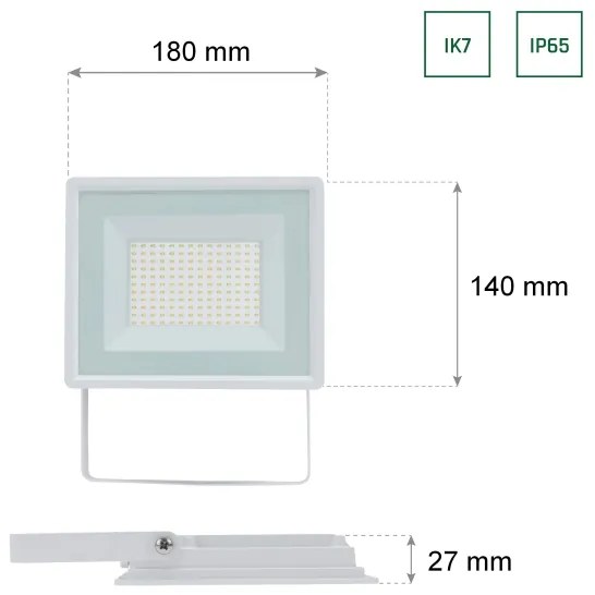Proiector LED de exterior NOCTIS LUX 3 LED/50W/230V IP65 alb