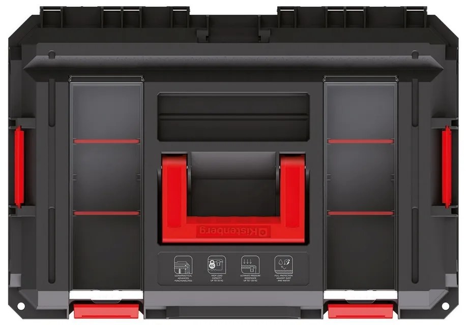 Cutie de scule A, 30,7 cm, organizator, negru