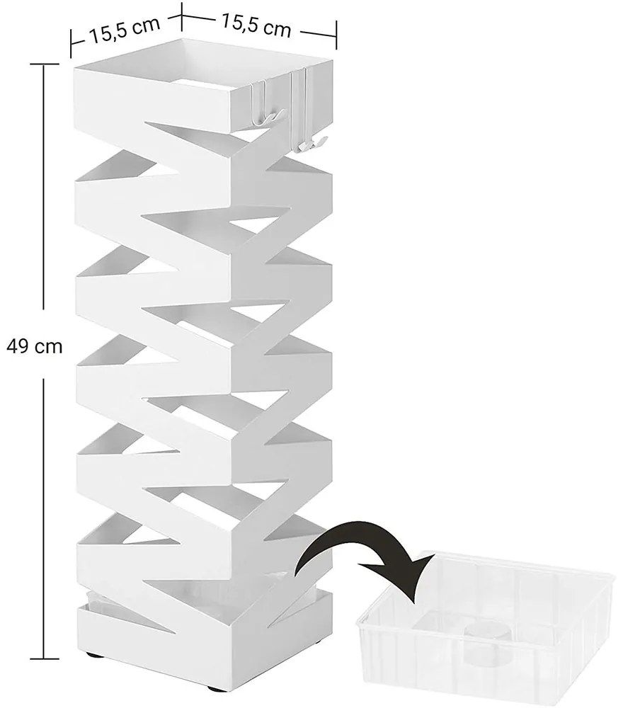 SUPORT UMBRELA, 15.5X15.5X49 CM, ALB, METAL