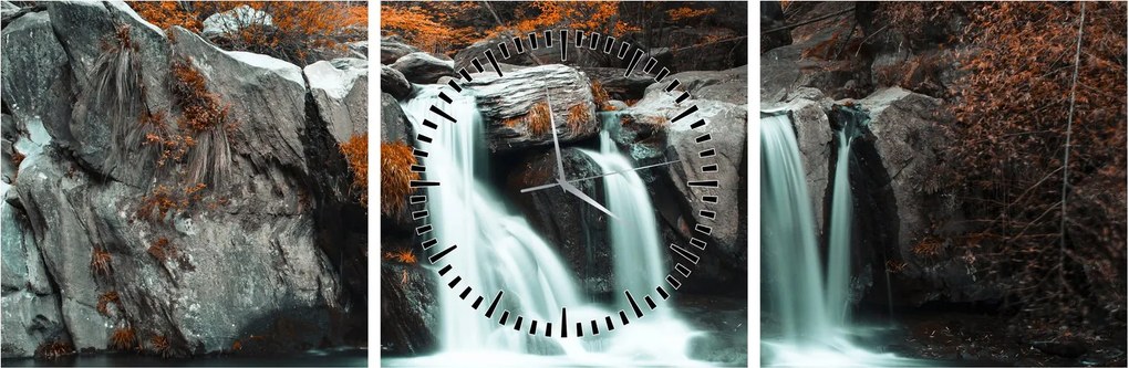 Tablou - Cascade (cu ceas) (90x30 cm)