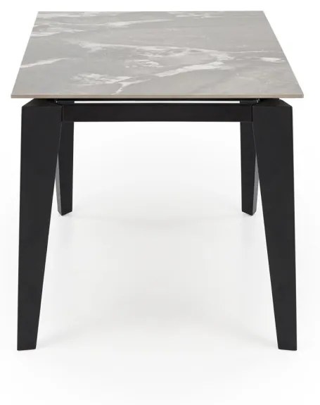 Masa extensibila Felix marmura gri/negru L141-201 cm