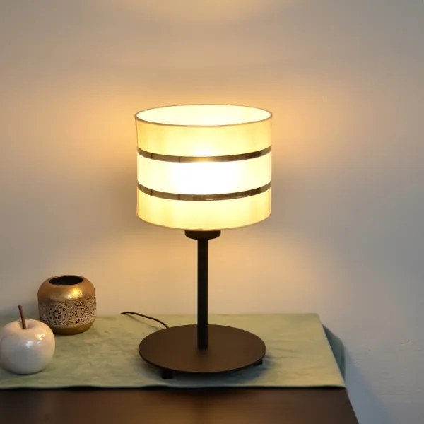 LED Lampă de masă HELEN 1xE27/15W/230V crem/neagră/aurie