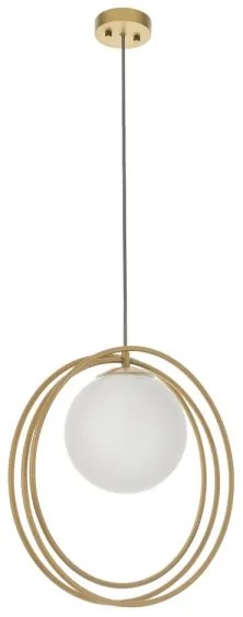 Endon 92488 - Pendul pe cablu EMILIO 1xE27/10W/230V auriu/alb