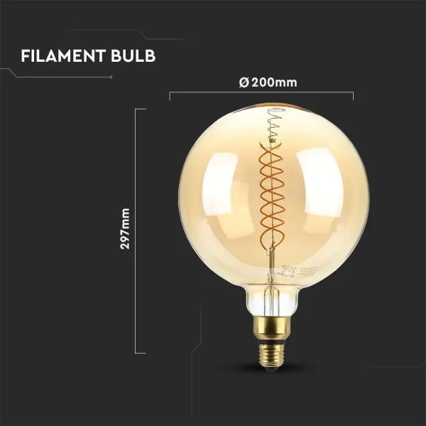 Bec LED dimabil FILAMENT G200 E27/8W/230V 1800K