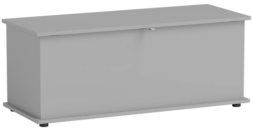 HOMCOM Cutie de depozitare, banc de depozitare cu capac rabatabil și balamale de siguranță, 100 x 40 x 40 cm, gri | Aosom Romania