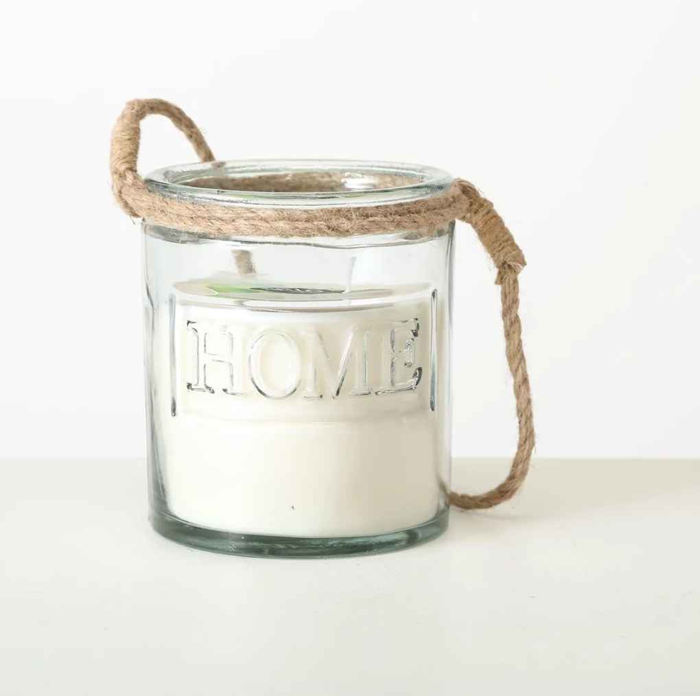 Lumanare din ceara, in recipient de sticla, Country Home